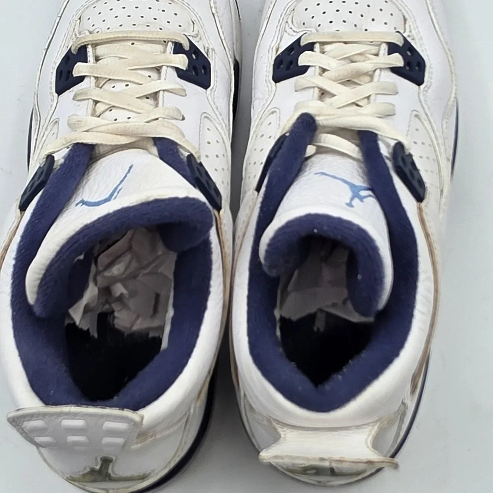 Jordan Air Jordan 4 Retro‎ Shoes Youth Size 6.5Y Legend Blue Leather Retro Vtg